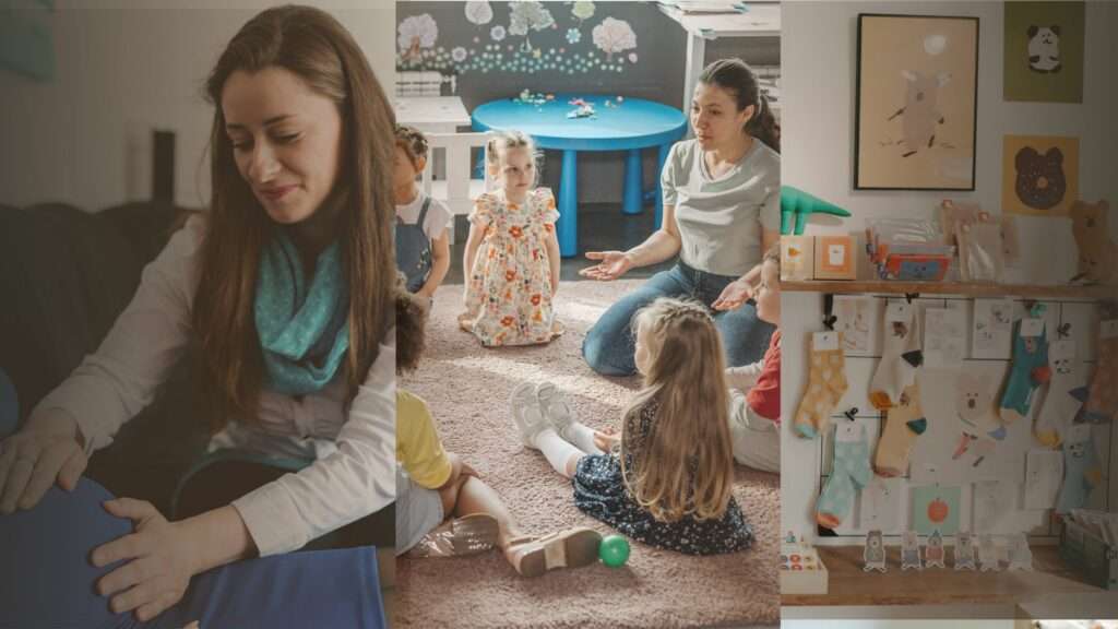 Image: mothers playing with children, a pregnant woman, and a room decorated for babies and toddlers. Join our Partner Program for birth and postpartum professionals, toddler enthusiasts, and concept stores. Let's empower families together!