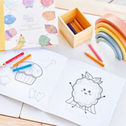 creative colouring book for toddlers and kids in the kitchen