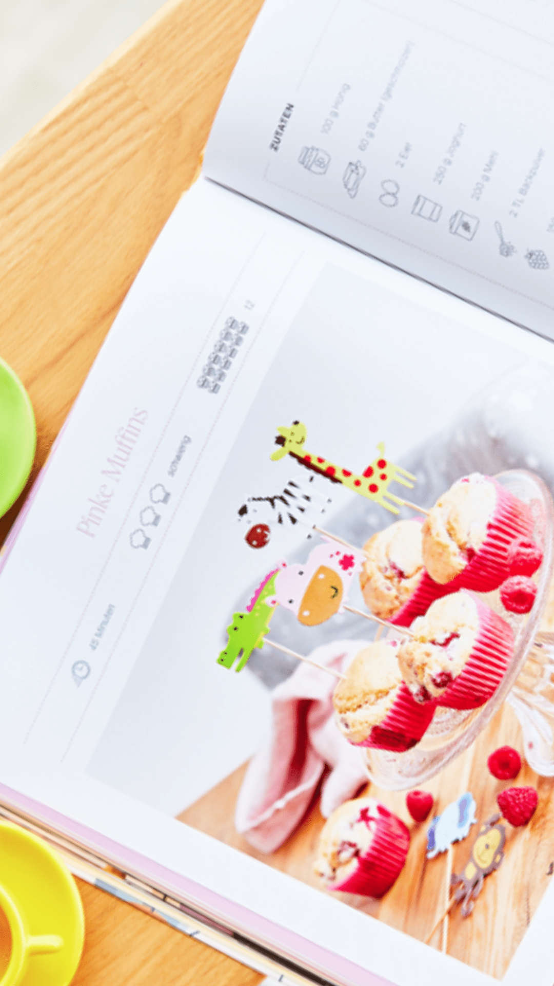 Creative and easy cupcake recipe in the cookbook for little chefs