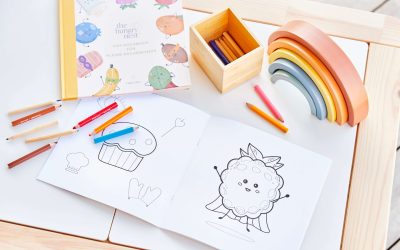 creative colouring book for toddlers and kids in the kitchen