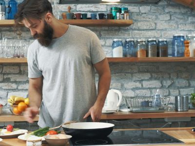 dad beard cooking